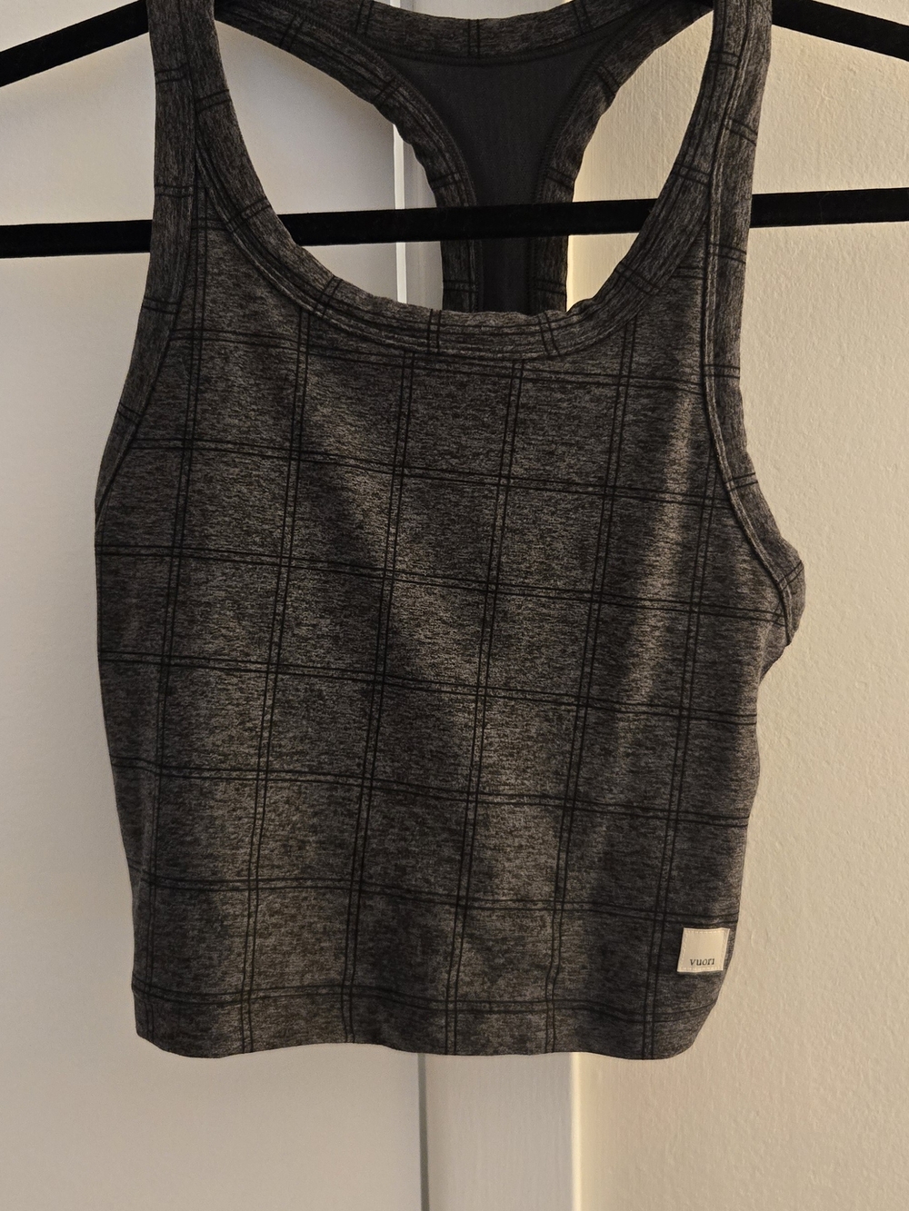 Women’s Vuori Gray Grid Racerback Tank Top